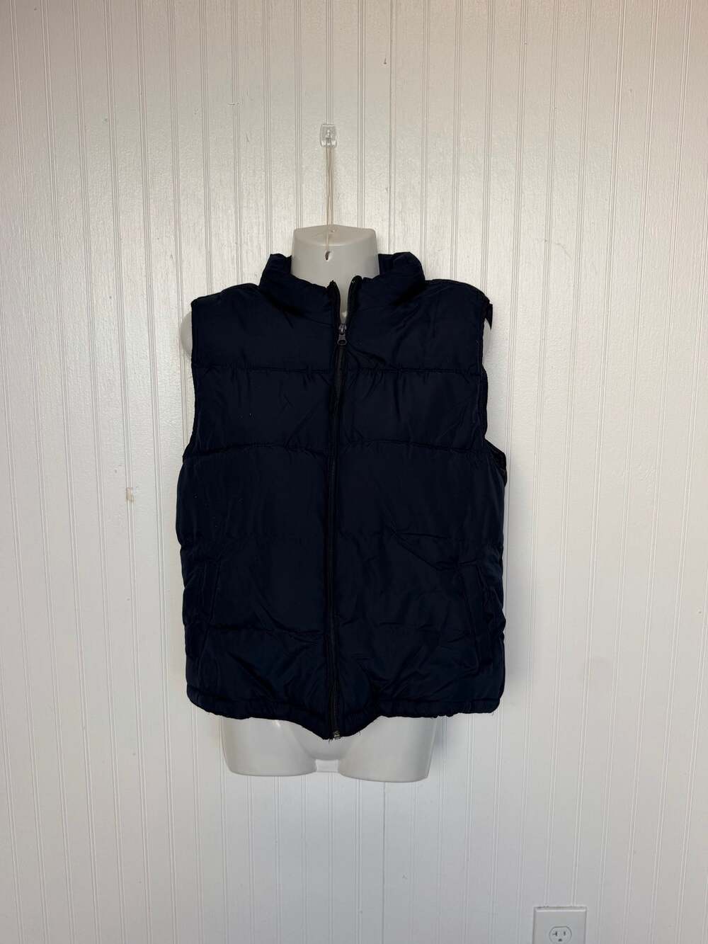 No Boundaries Dark Navy Blue Puffer Vest Boys Large 12-14 Fits Womens XS S
